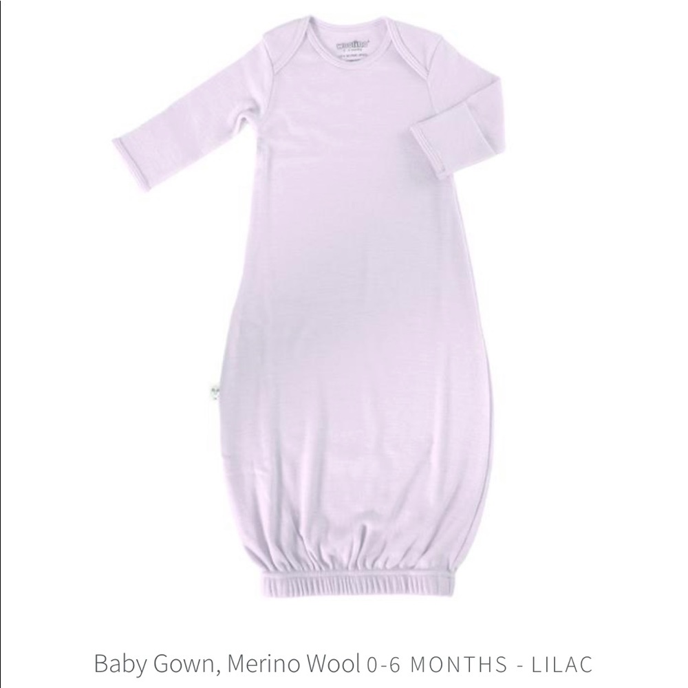 Woolino sleep gown - 0-6 months in lilac